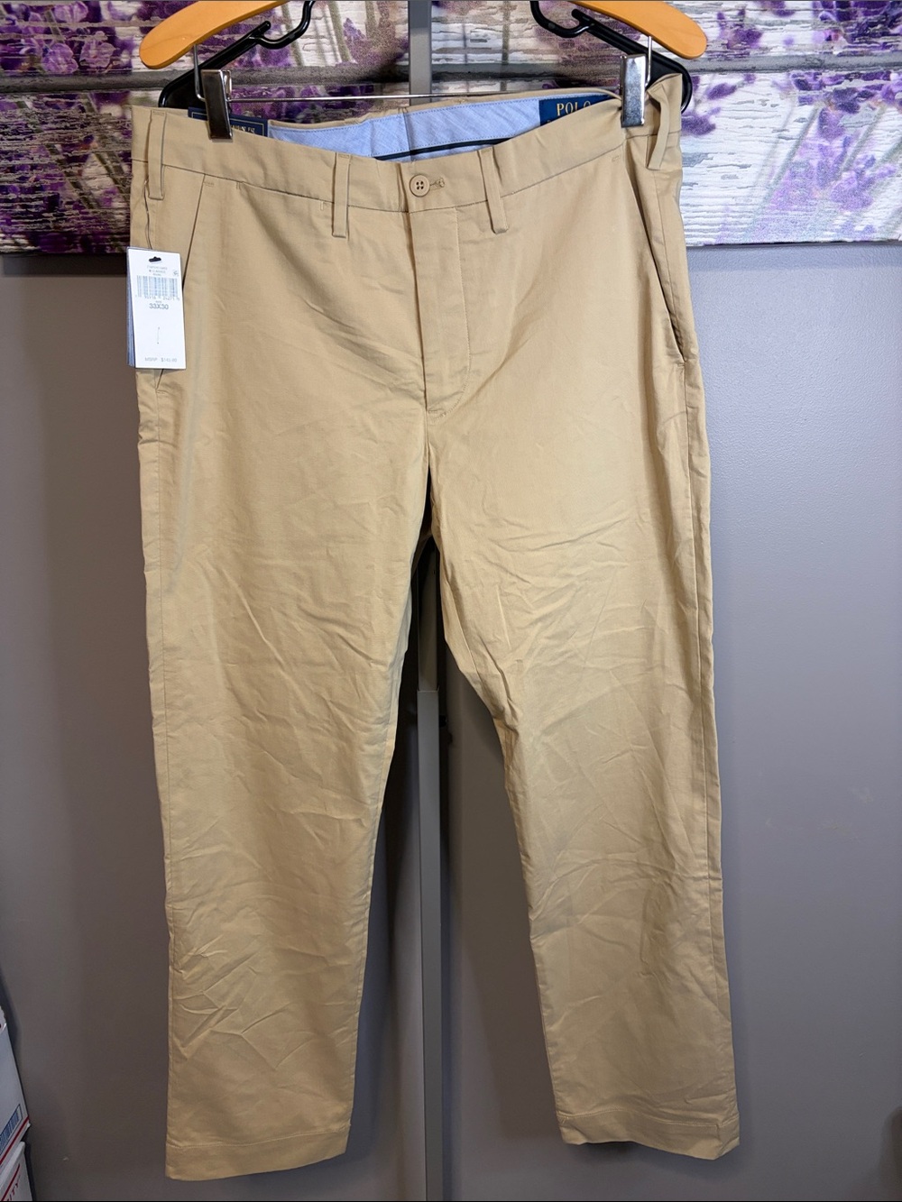 Polo by Ralph Lauren Tan Classic Performance  Kahaki Pants Norwich Straight Fit